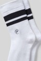 Medias The Everyday Quarter Crew Sock Unisex Classic White/Black Stripe