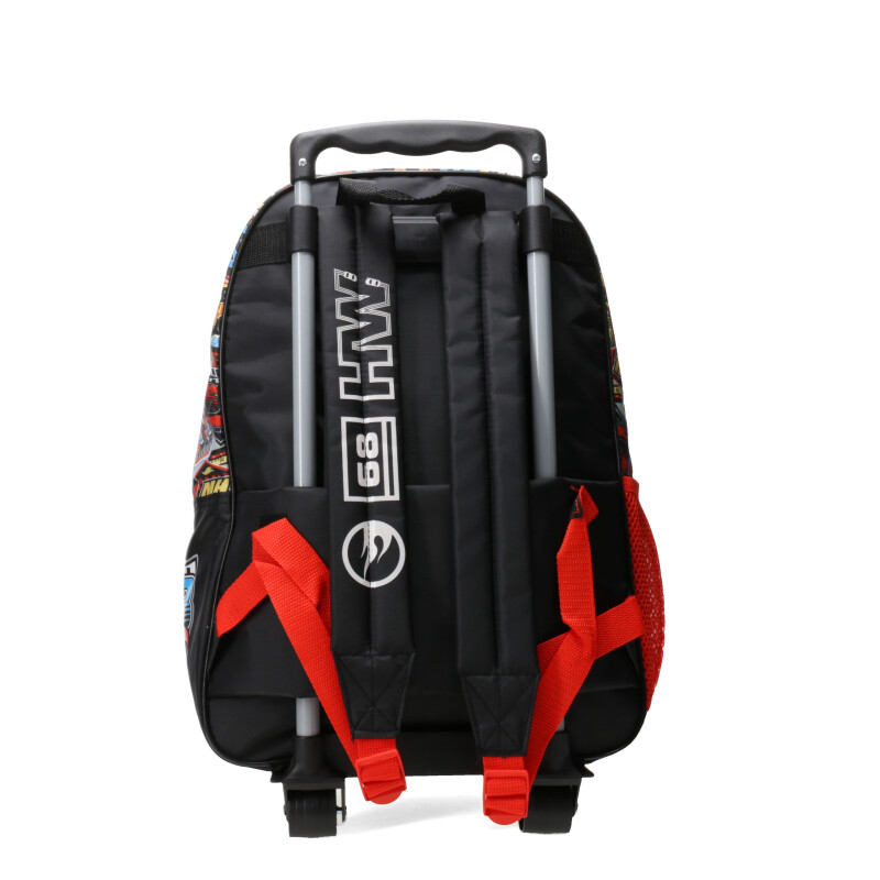 Mochila Hot Wheels C/Carro Speed Big Negro - Rojo