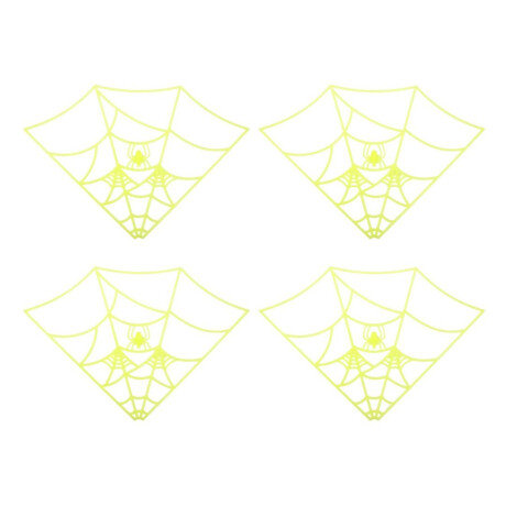 Tela de araña de plastico fluo 4 unidades Tela de araña de plastico fluo 4 unidades