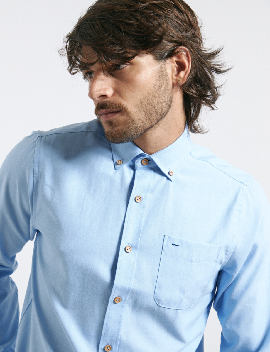 012487 CAMISA HARRINGTON LABEL Azul