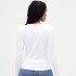 INTL LS MOD RIB CROP TEE FRESH WHITE