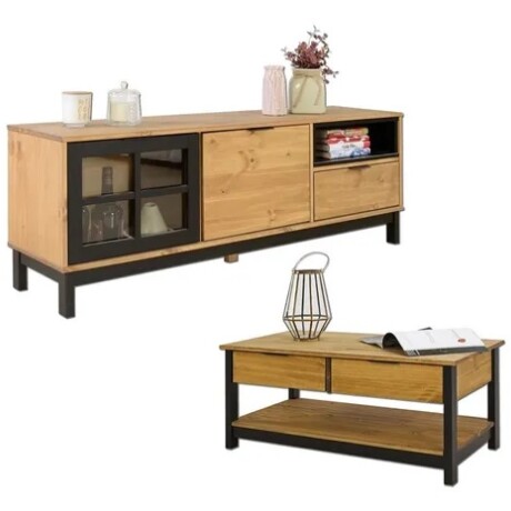 Promo - Rack de tv + mesa de living Linea Denise Promo - Rack de tv + mesa de living Linea Denise