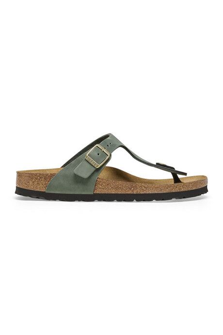 Sandalia Gizeh Nubuck Leather - Regular Verde