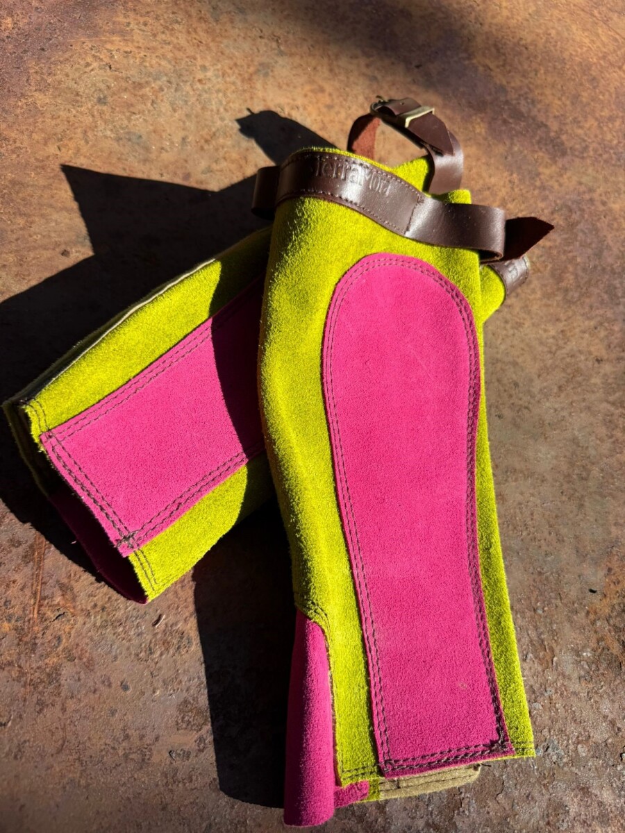 Polainas Guri - Pistacho/fucsia 