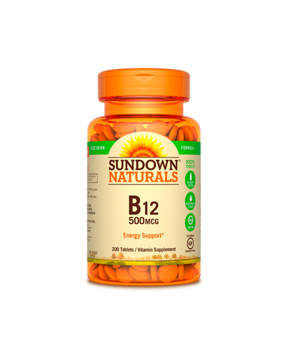 Vitamina B12 Sundown Naturals 500Mcg 200 comprimidos 