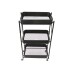 Carro Organizador de Metal Plegable Canasto con 3 Estantes y Ruedas Multiuso IMBACK Color Negro Carro Organizador de Metal Plegable Canasto con 3 Estantes y Ruedas Multiuso IMBACK Color Negro