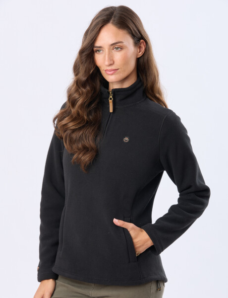 BUZO POLAR MEDIO CIERRE Negro