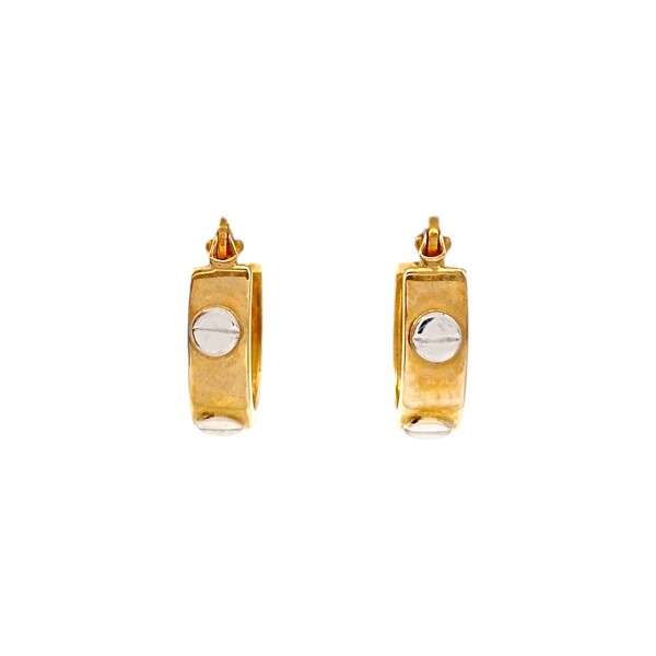 Caravanas Cartier aros de oro - Oro bajo - Sin piedra - CA8269 sinpiedra