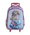 Mochila Infantil 3D con Carro Tafeta Grande 40 x 30 cm Paw Patrol Fem Rosa
