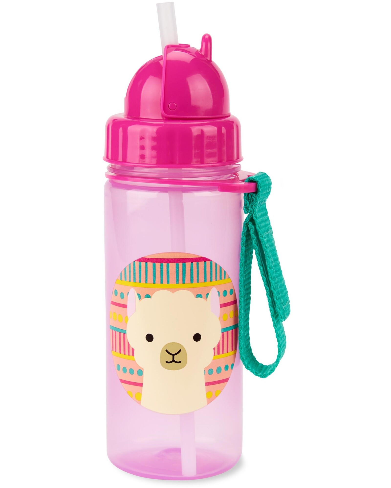 Botella Para Niñas Con Sorbito Diseño Llama Sin color