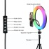Tripode + Anillo Aro Luz Led Colores Rgb 26cm 3 Niveles Tripode + Anillo Aro Luz Led Colores Rgb 26cm 3 Niveles