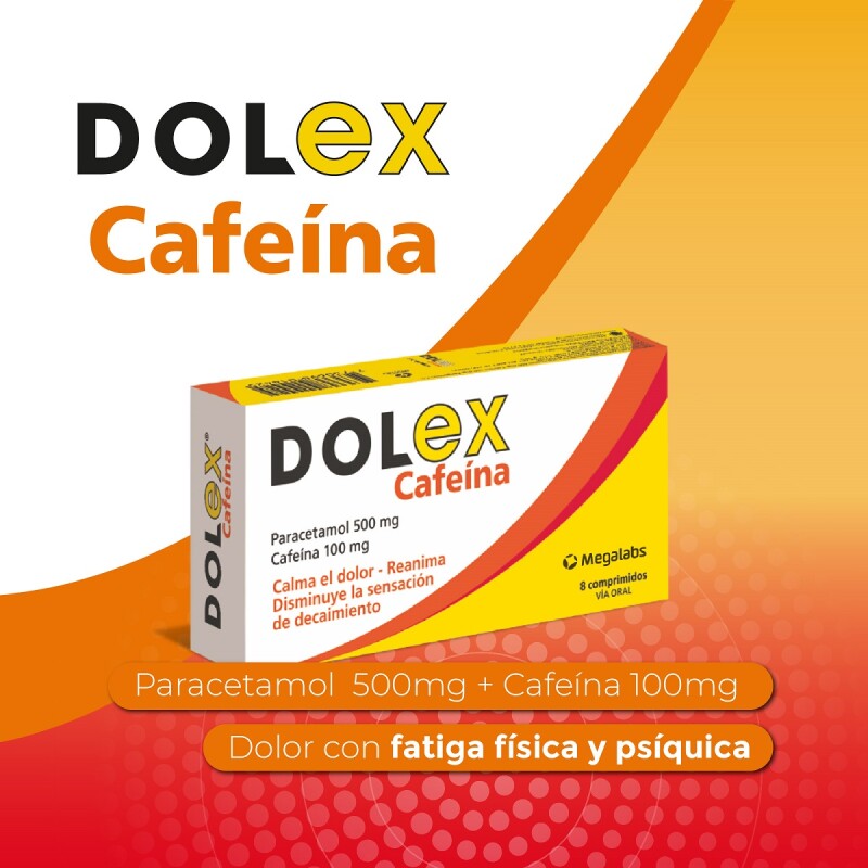 Dolex Cafeína 500 Mg. 8 Comp. Dolex Cafeína 500 Mg. 8 Comp.