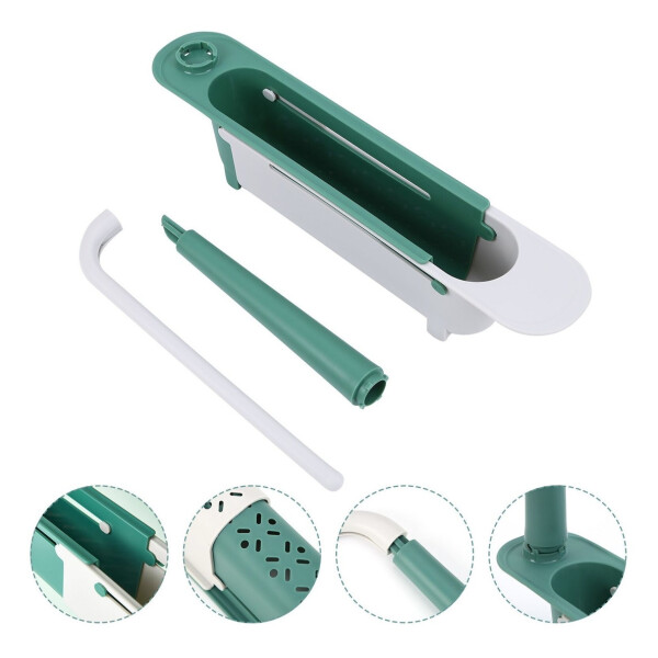Organizador Extensible Escurridor Base Fregadero Pileta Variante Color Verde