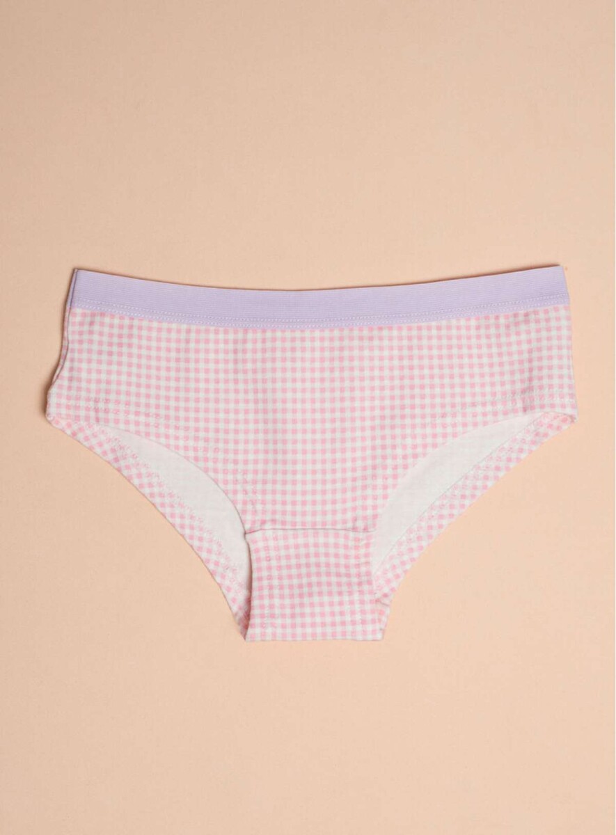 Coulotte de algodón y lycra estampado - Vichy 