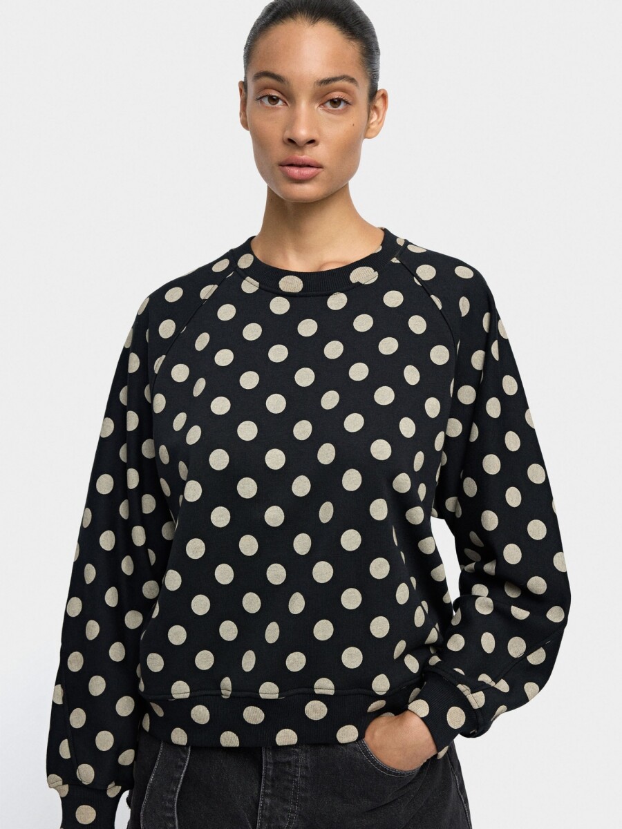 Sudadera De Lunares negro