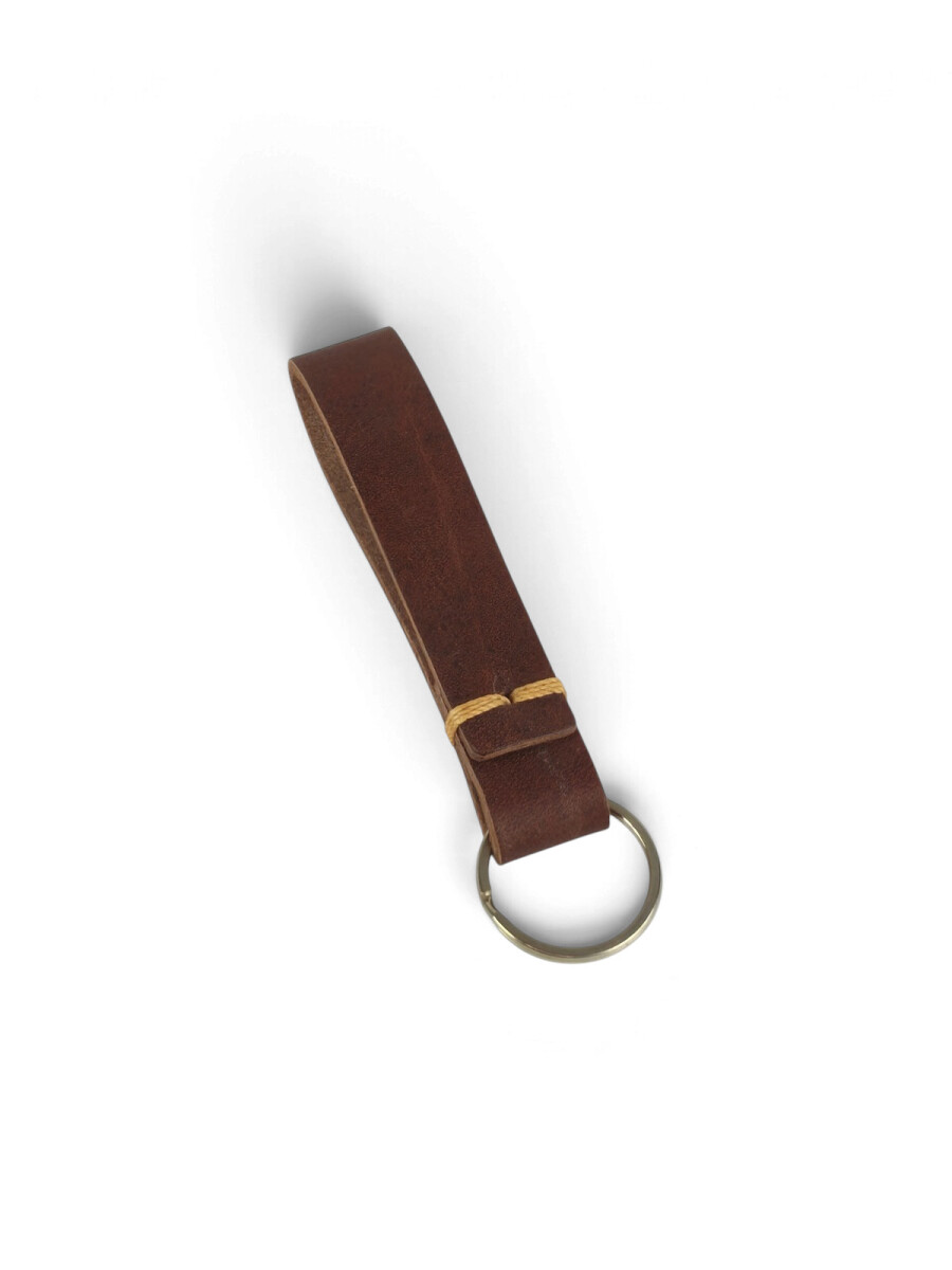Llavero Minimalista de Cuero Genuino 