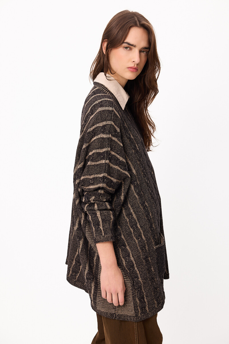 Sweater Oceano Negro/Vison