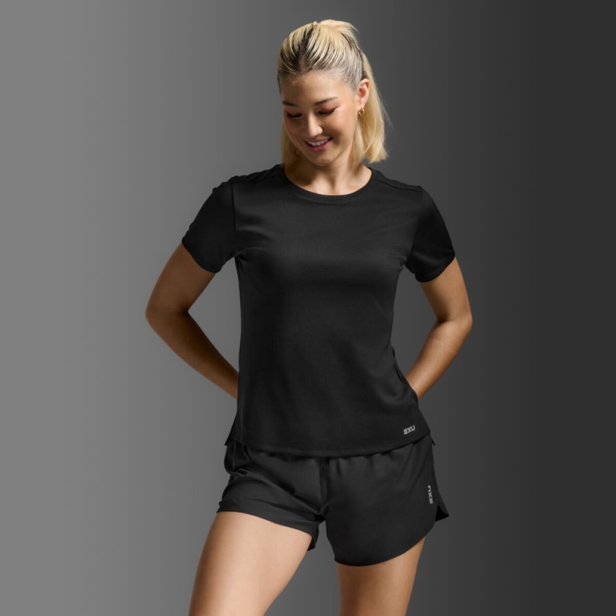 Polo Running Aero Mesh Tee Mujer - Black/silver Reflective 