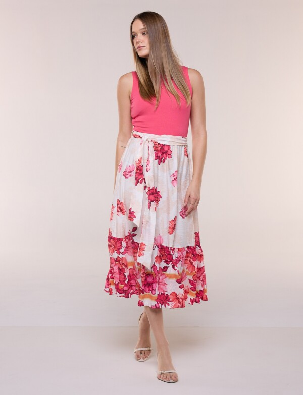 Vestido Maxi Combinado FUCSIA/MULTI