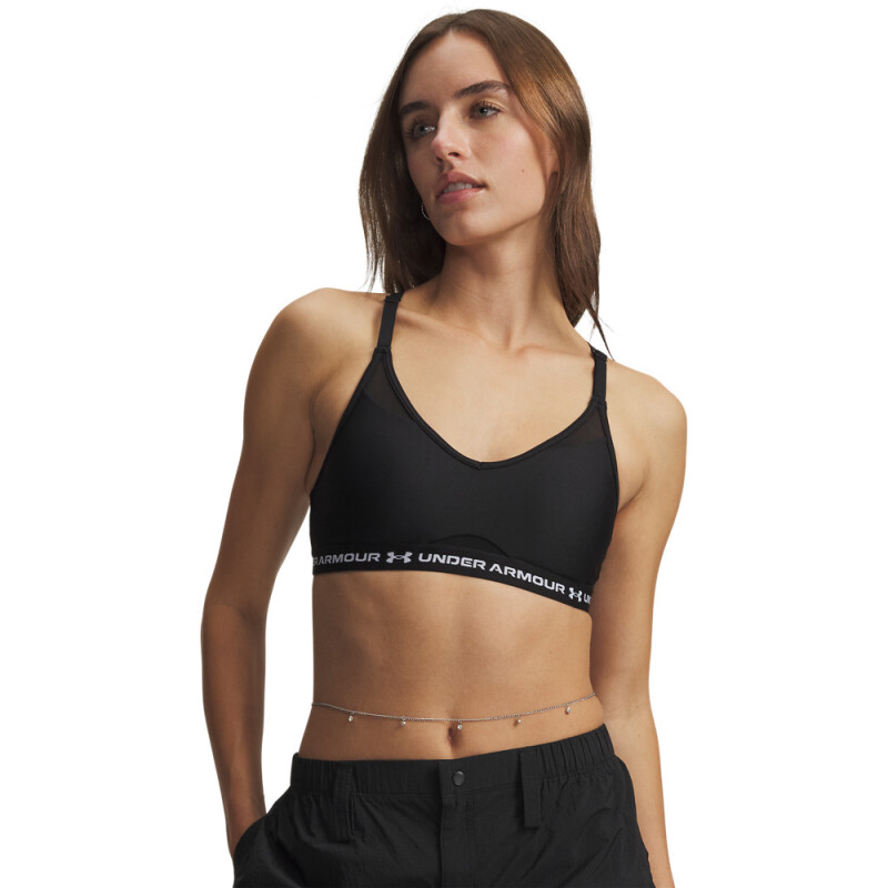 UA Crossback Low Bra-GRN BLK-008