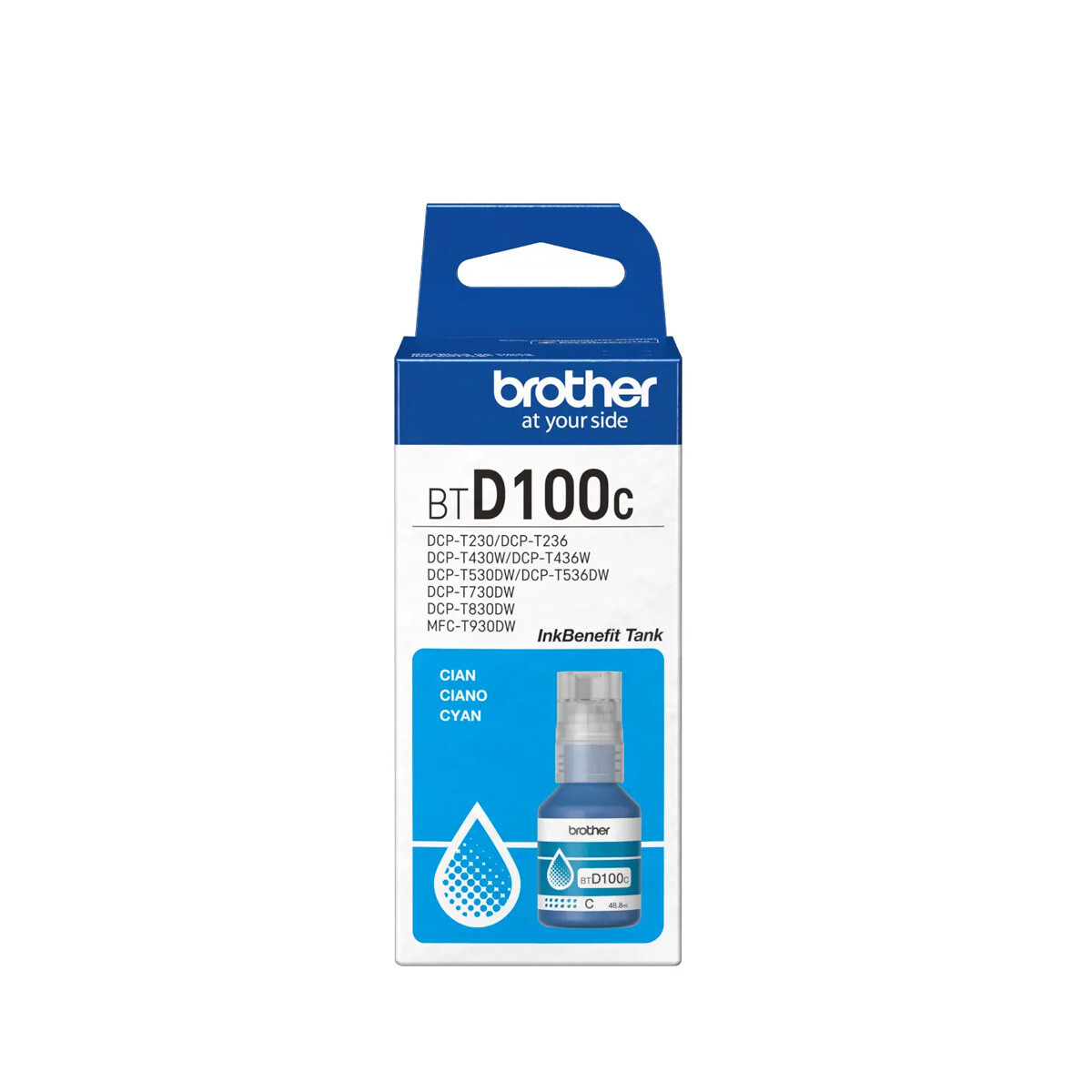 Insumo Tinta Botella Brother Cyan BTD100C 