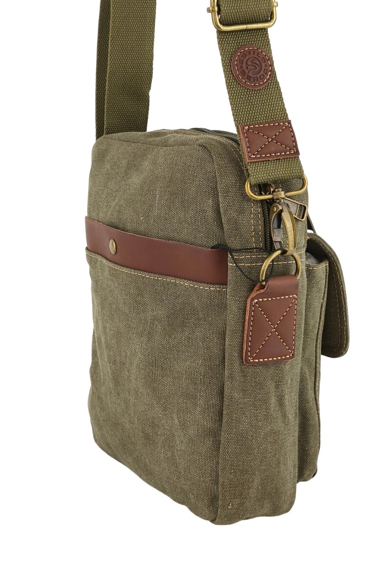 Morral cruzado en Lona Vintage Verde
