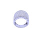 Anillo oro 18k blanco con brillantes engarce pavé. Anillo oro 18k blanco con brillantes engarce pavé.