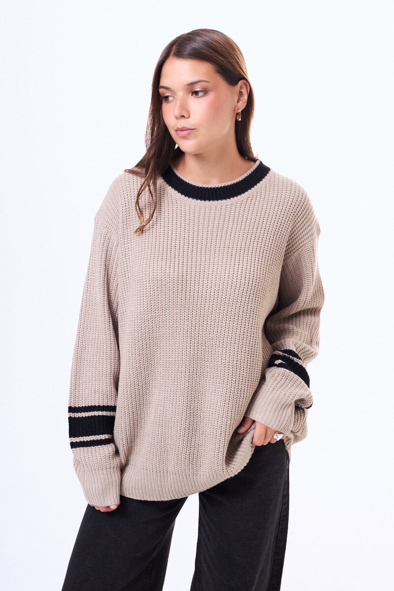 Buzo tejido Jardin Beige