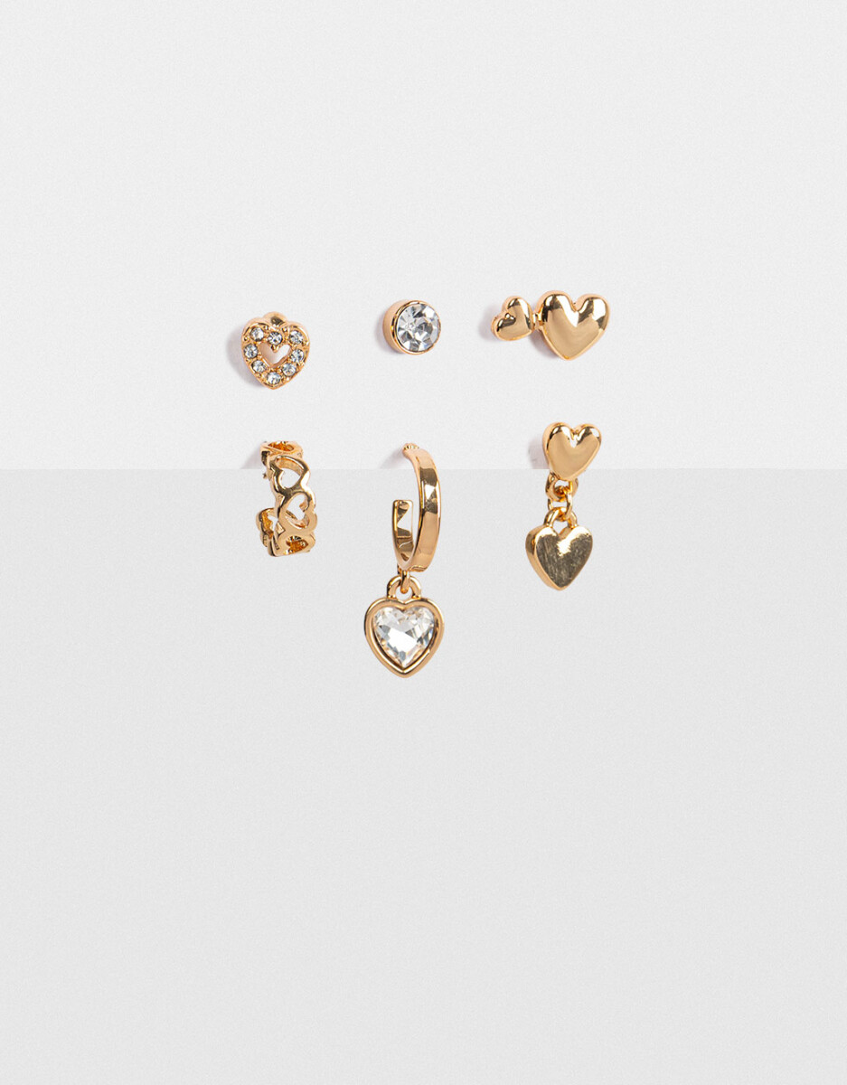 Set De Mix Aros Corazones 