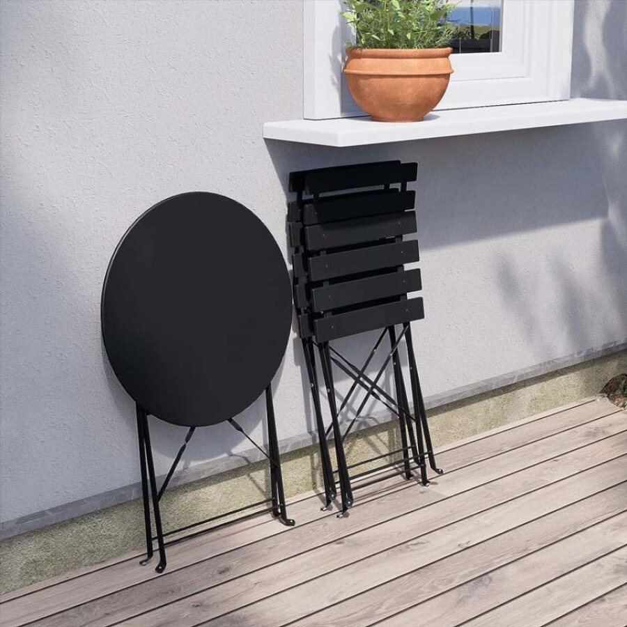 Juego Bistró Plegable Black