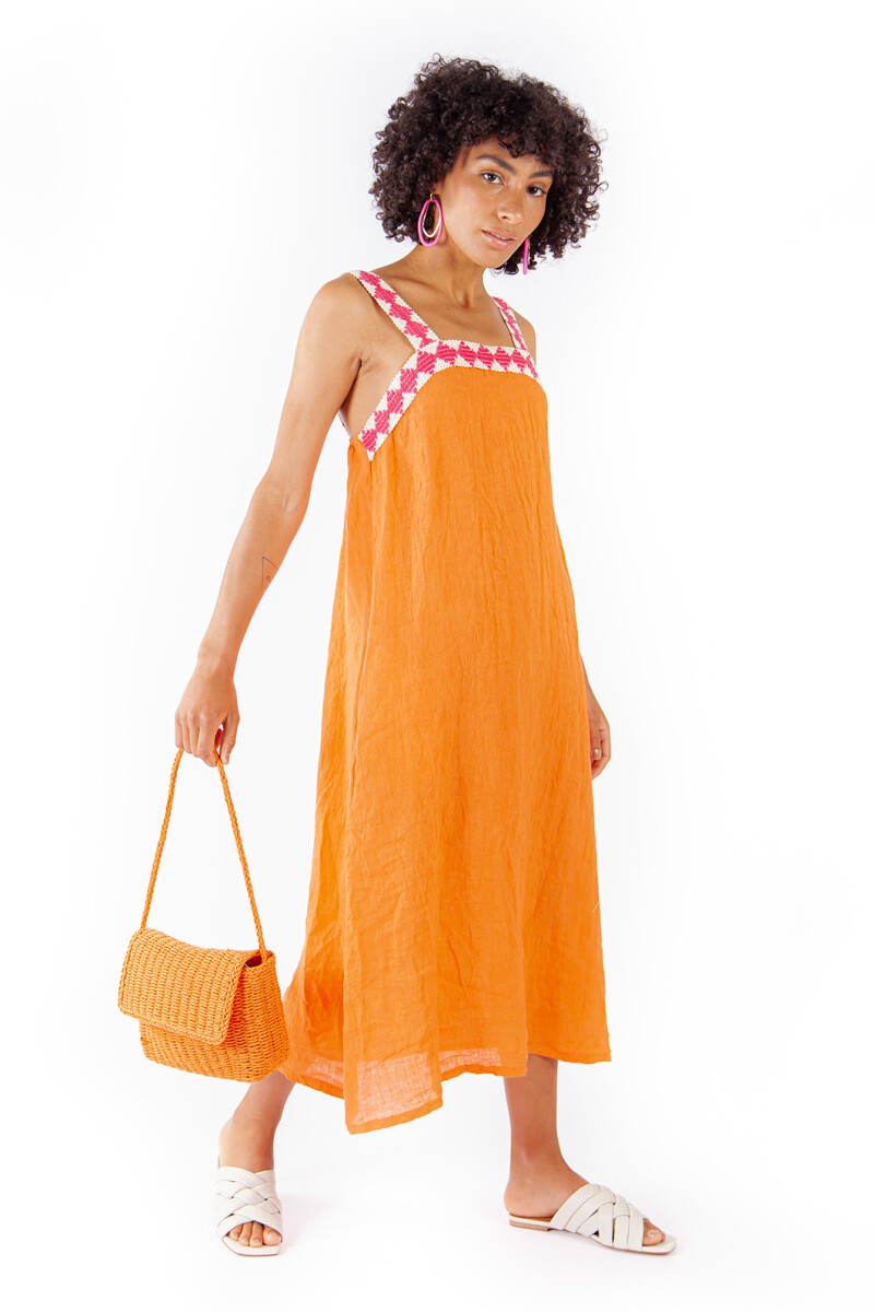 BANDOLERA RATTAN NARANJA