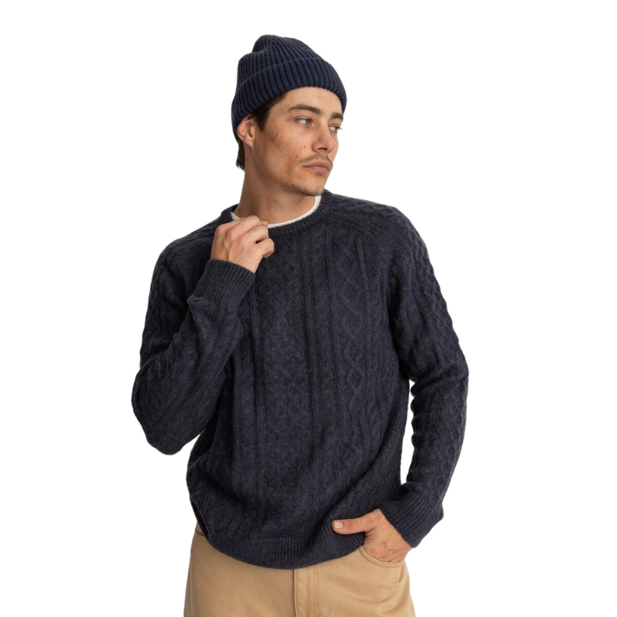 Buzo Rhythm Mohair Fishermans Knit - Azul 