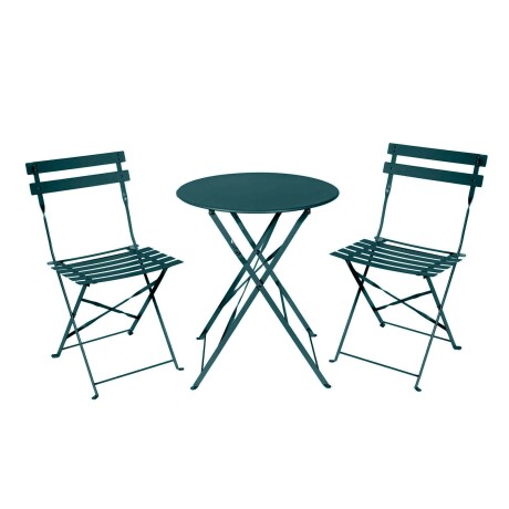 SET DE TERRAZA ACERO VERDE LAOS