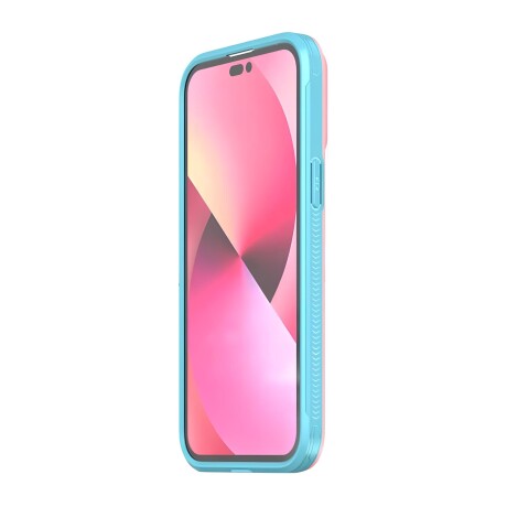 Protector Case con Protector de Cámara Slide para iPhone 15 Pro Max Pink+blue