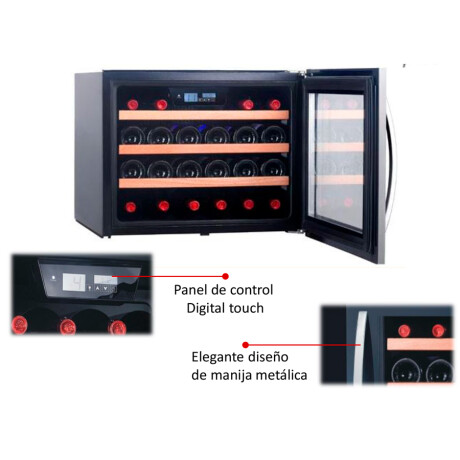 Enfriadora de vino acero inox. 22 botellas Futura Plus FUT-EVE22X Enfriadora de vino acero inox. 22 botellas Futura Plus FUT-EVE22X