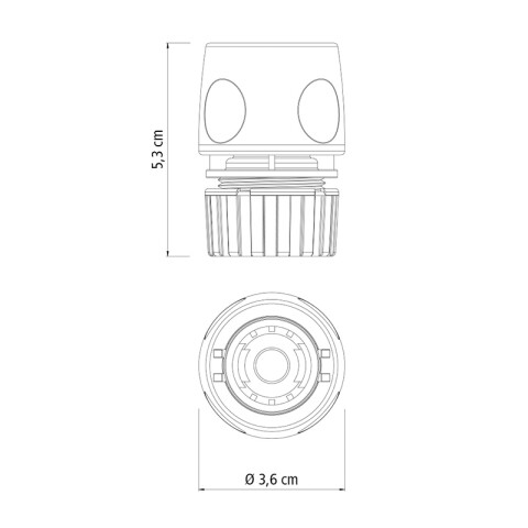Pote x 40 acoples rápidos 1/2" con aquastop -TRAMONTINA TN1667