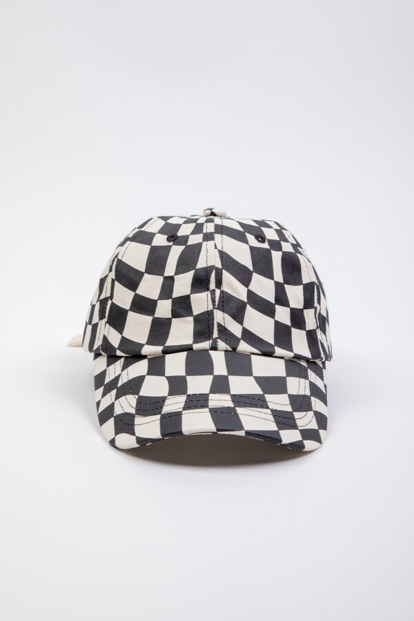 GORRO CHECKED Negro
