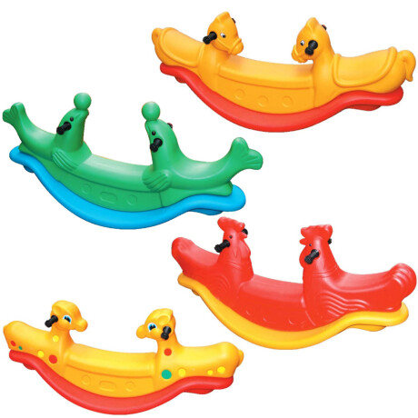 Subibaja Balancin Infantil Doble Pvc Animal exterior Multicolor