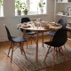 Pack 4 Sillas De Comedor Eames Lumax De Diseño Moderno Con Patas De Madera Negra