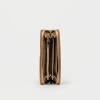 Billetera Con Cierre Mint En Efecto Cuero Charol Camel