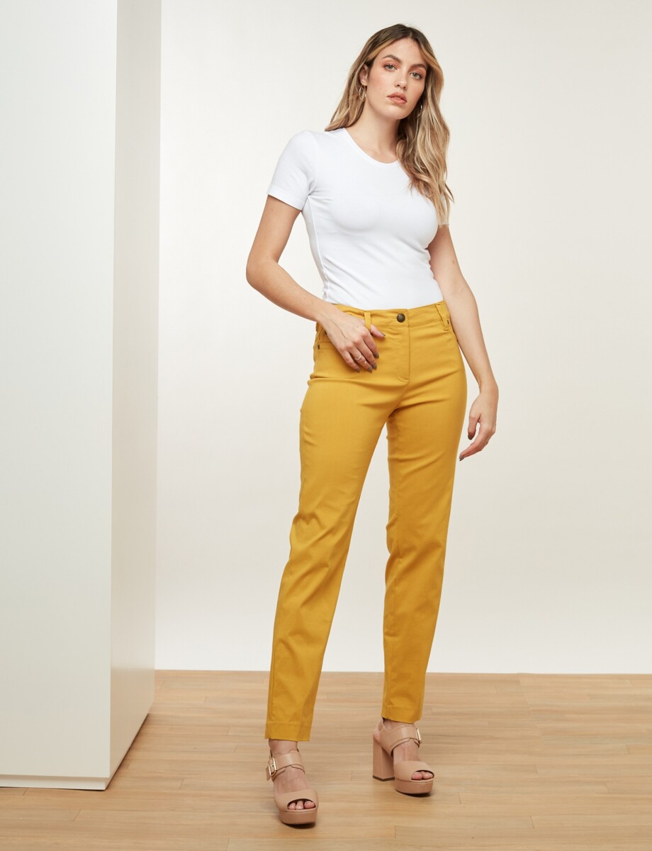 Pantalon Slim - Mostaza 