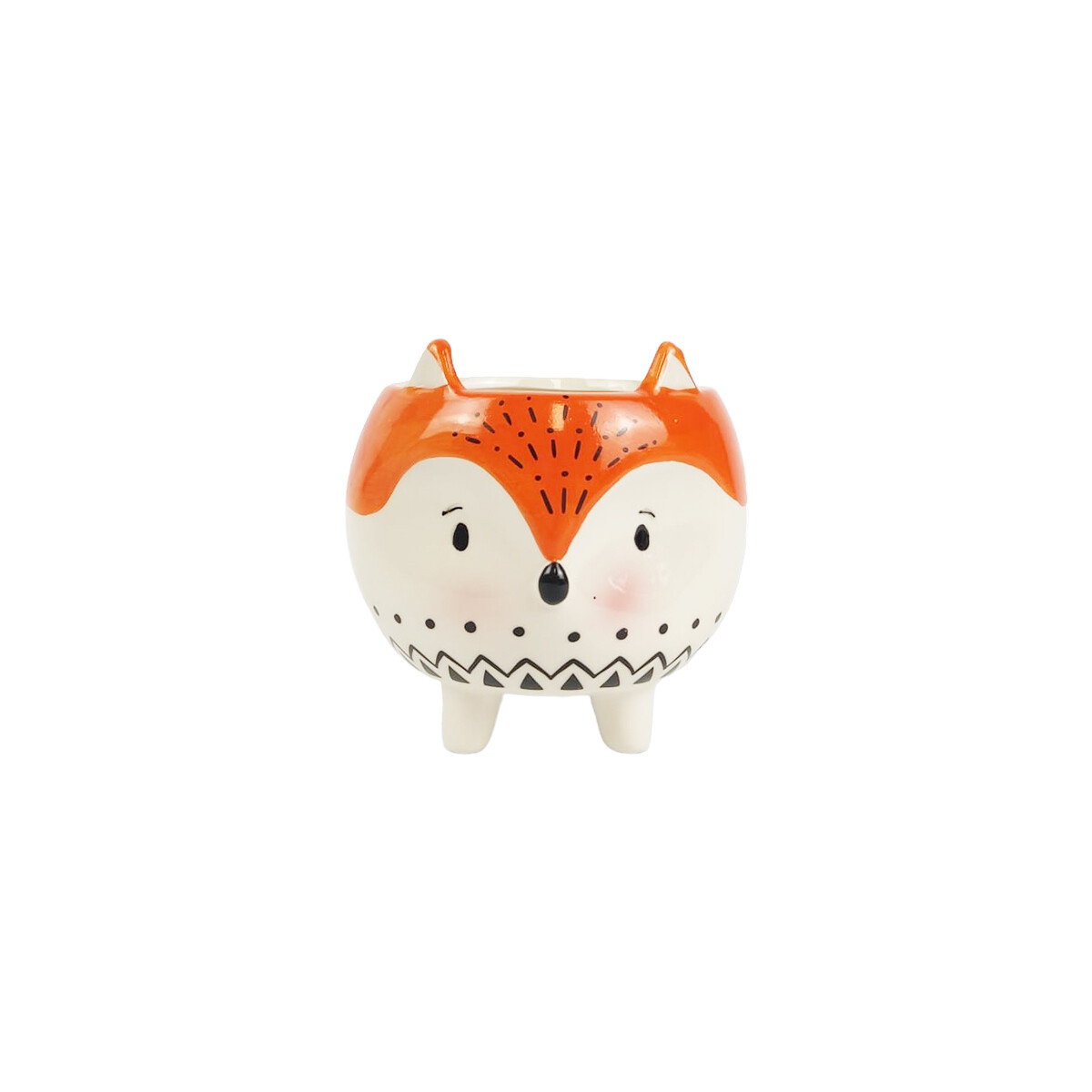 Maceta de cerámica fox - Naranja 