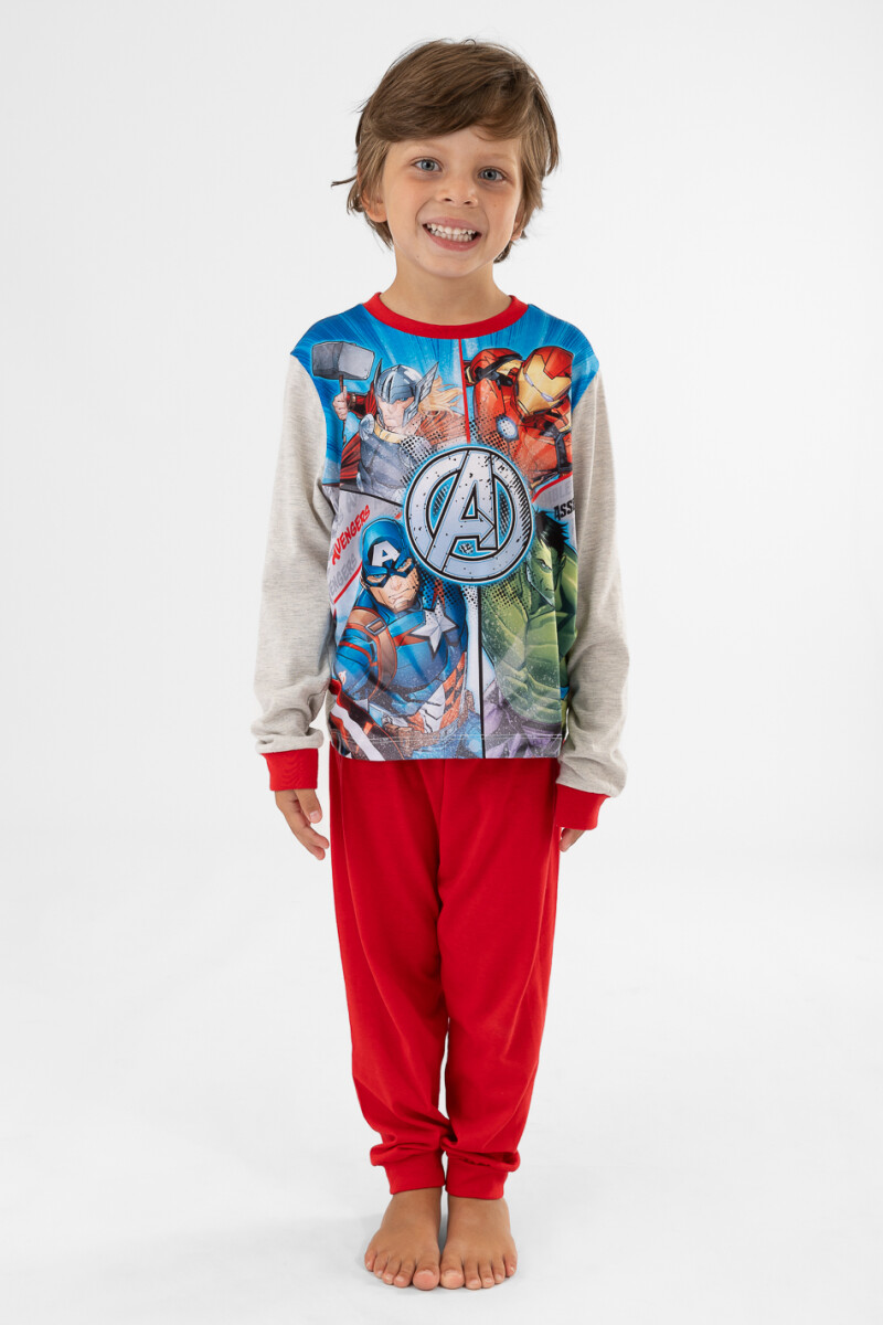 Pijama infantil avengers Rojo