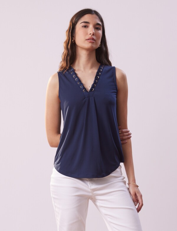 Blusa Lazo Entrelazado MARINO