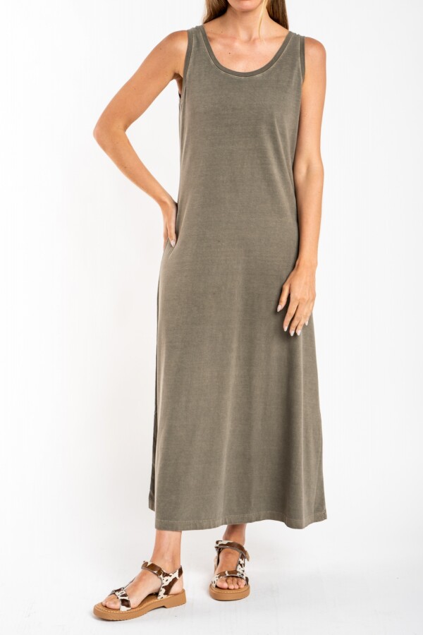 Vestido Algodon Lavado Safari