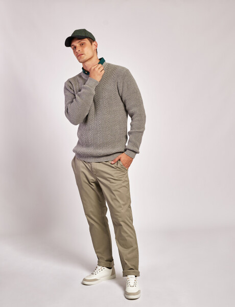 Pantalón comfort jogger caqui