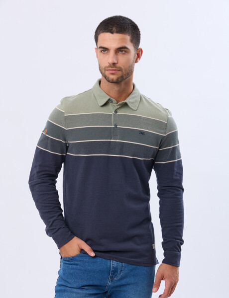 POLO PIQUE RAYADA Verde