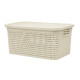 Set x2 Caja simil ratán 4 lts BEIGE