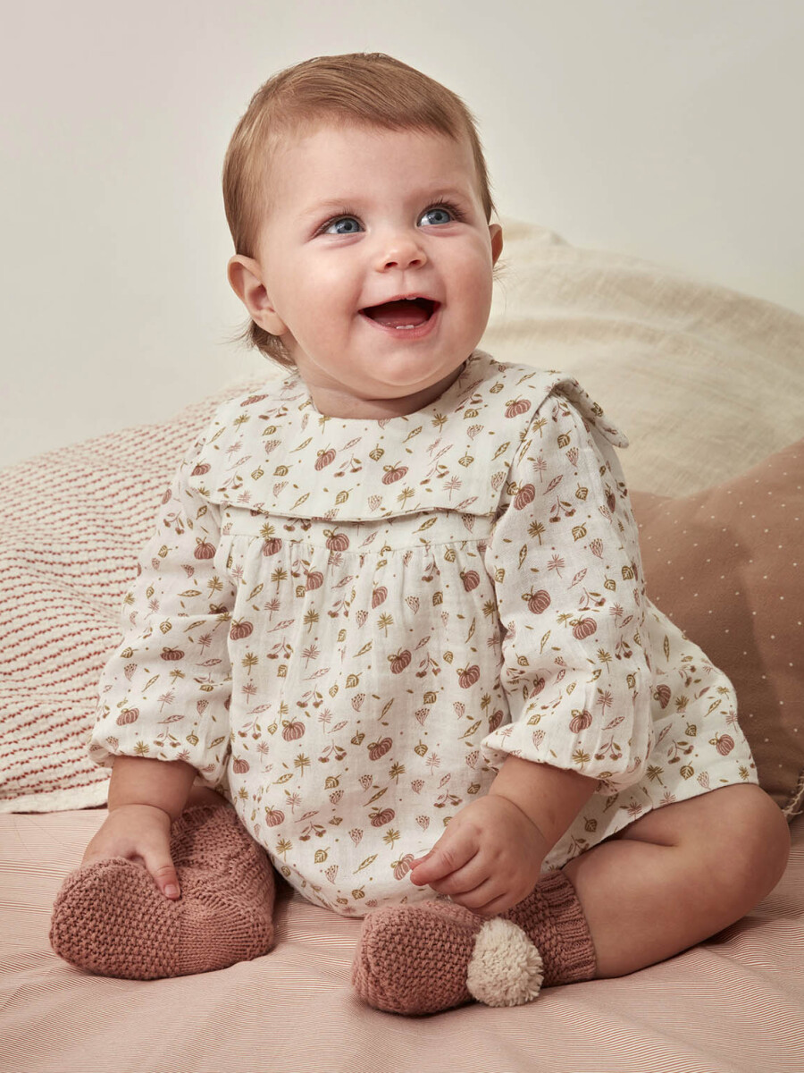 Vestido De Estampado Blanco Roto