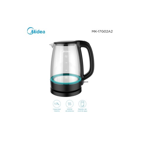 JARRA ELECTRICA MIDEA 1.7L VIDRIO MK-17G02A2 S/D Jarra Electrica Midea 1.7l Vidrio Mk-17g02a2 S/d